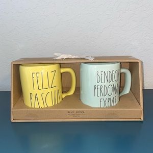 RAE Dunn FELIZ PASCUA Mug Set